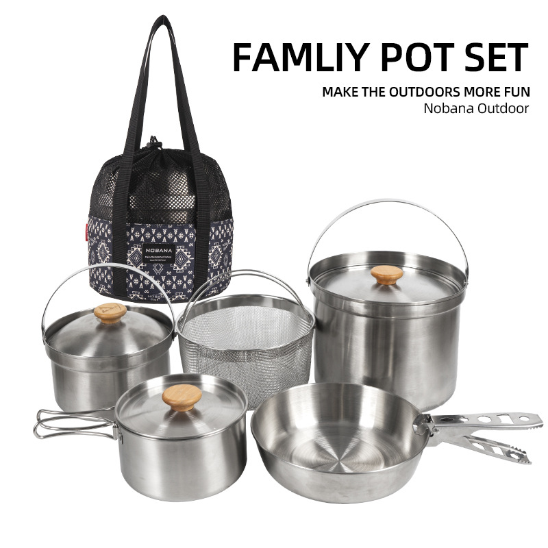 NOBANA Nieuwste Outdoor Rvs Po - Camping Cooking Accessories Set recensie en prijs
