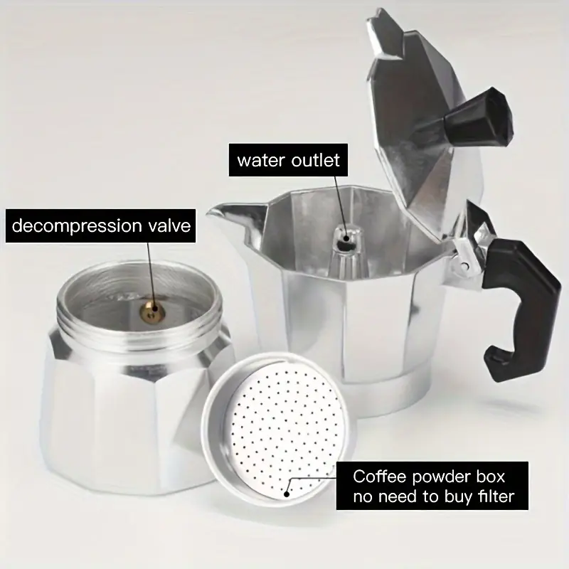 Klassieke aluminium moka pot 5 - Camping Cooking Accessories recensie en prijs