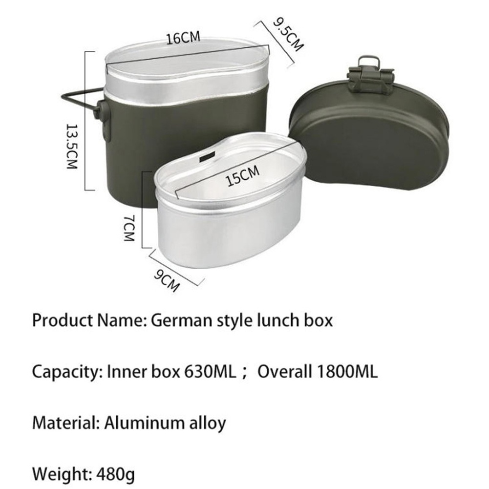 3-delige aluminium lunchboxset - Camping Cooking Set Compact recensie en prijs