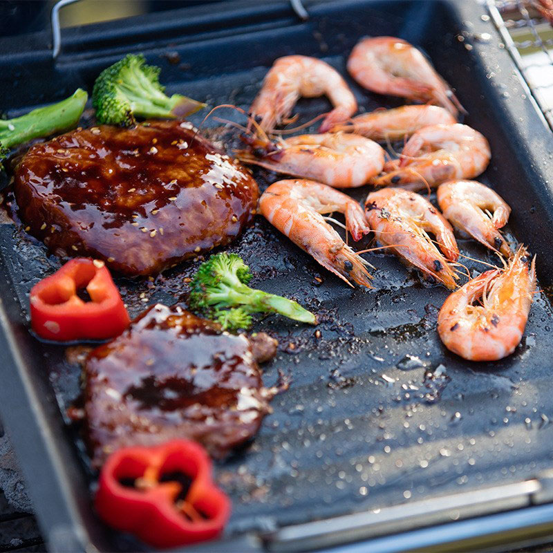 Buiten dikke vierkante grillpa - Camping Cooking Ware recensie en prijs