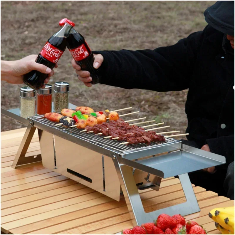 Draagbare BBQ-grill van roestv - Camping Cooking Set Compact recensie en prijs