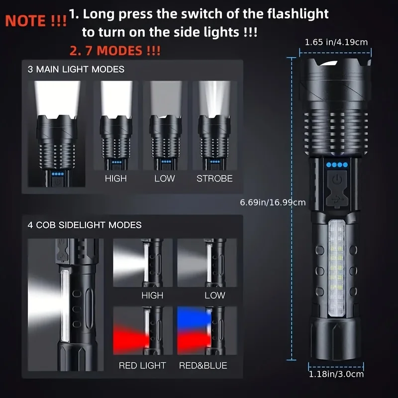 Krachtige XHP50 LED-zaklamp Wa - Camping Cooking Fish recensie en prijs