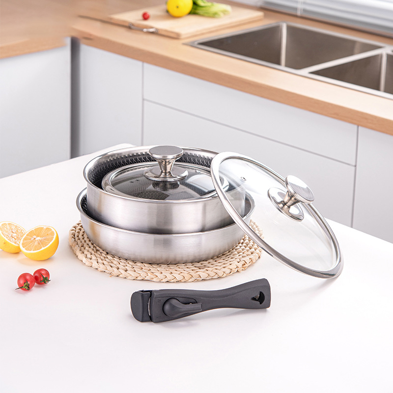 6 Stuks 3-laags Roestvrijstale - Camping Cooking Set Detachable Handle recensie en prijs