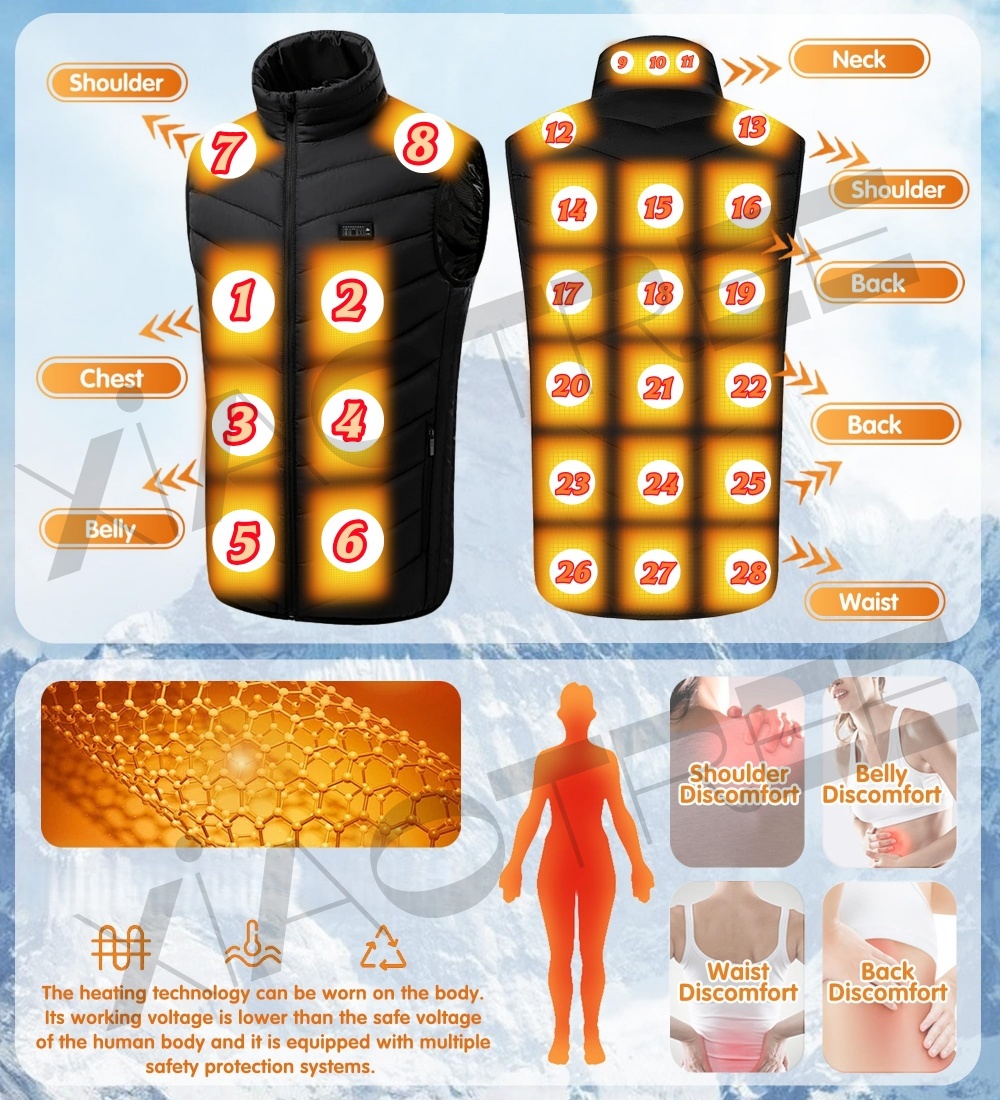 28/9 gebieden verwarmd vest he - Camping Cooking Electric recensie en prijs