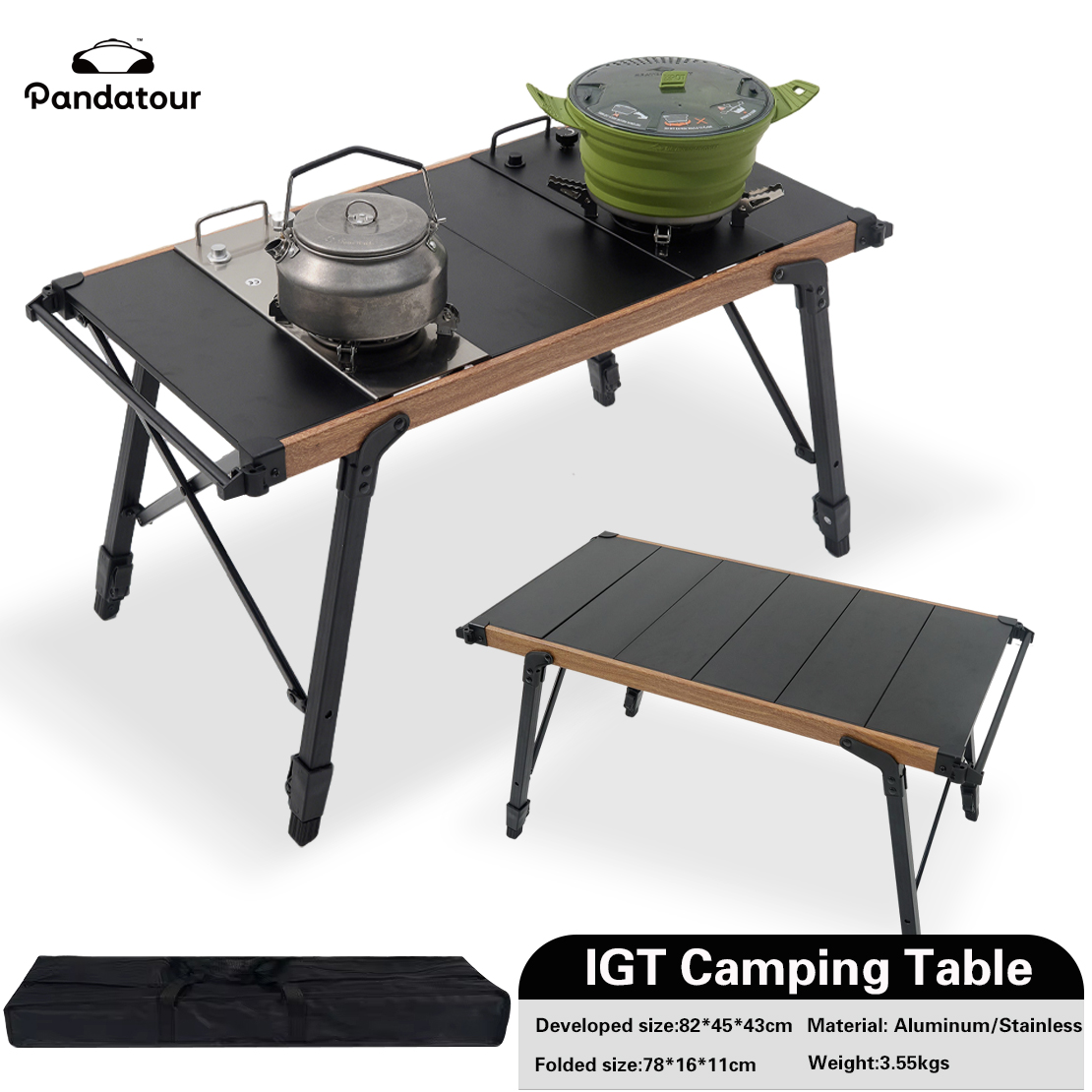 Pandatour IGT Campingtafel Opv - Camping Cooking Set Compact recensie en prijs