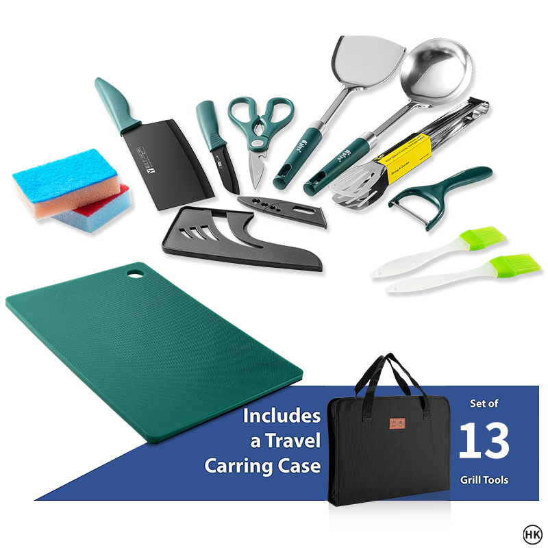 13-delige campingkookset, kamp - Camping Cooking Accessories Set recensie en prijs