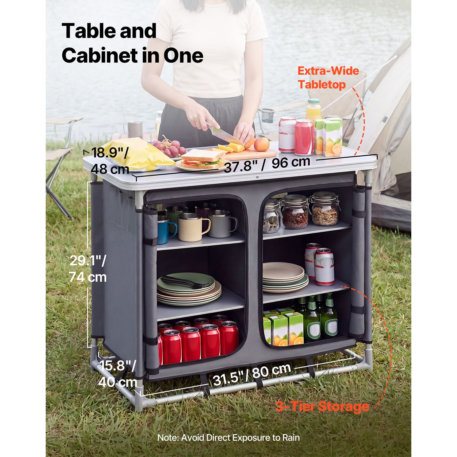 Camping-opbergkast, draagbare  - Camping Cooking Set Compact recensie en prijs