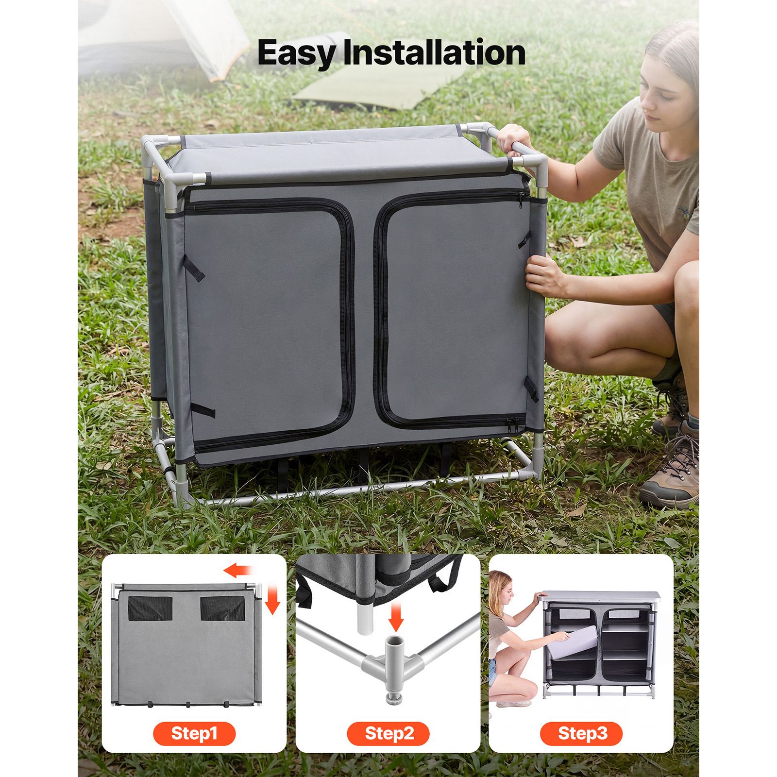Camping-opbergkast, draagbare  - Camping Cooking Set Compact recensie en prijs