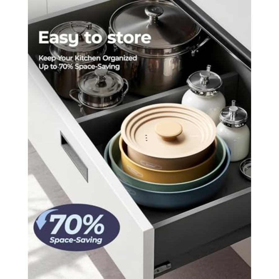 Keramische kookset, pannen en  - Camping Cooking Set Detachable Handle recensie en prijs