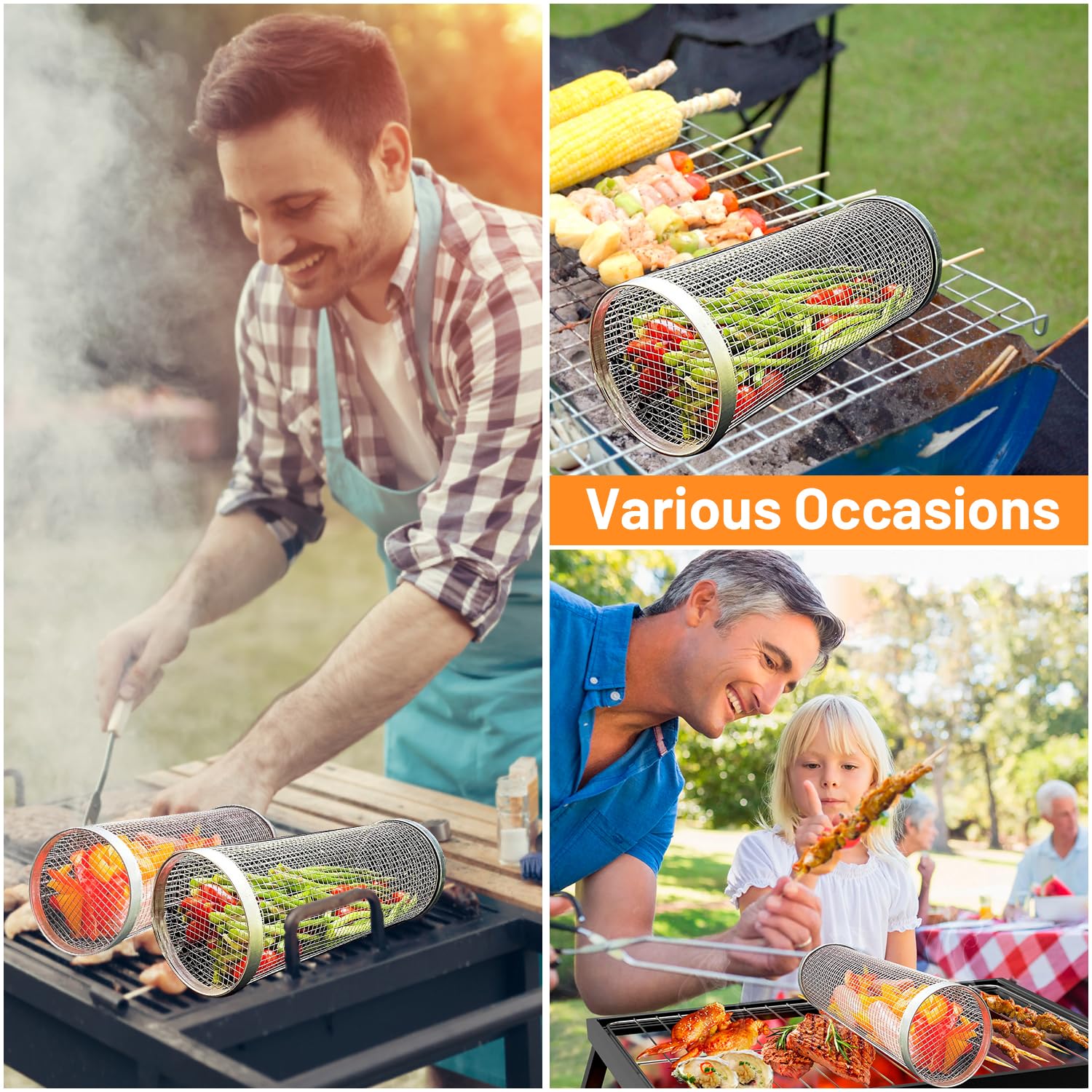 2-delige rollende grillmanden  - Camping Cooking Accessories Set recensie en prijs