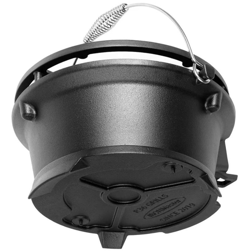 Ronde houtskoolgrill, voedselv - Camping Cooking Cast Iron recensie en prijs