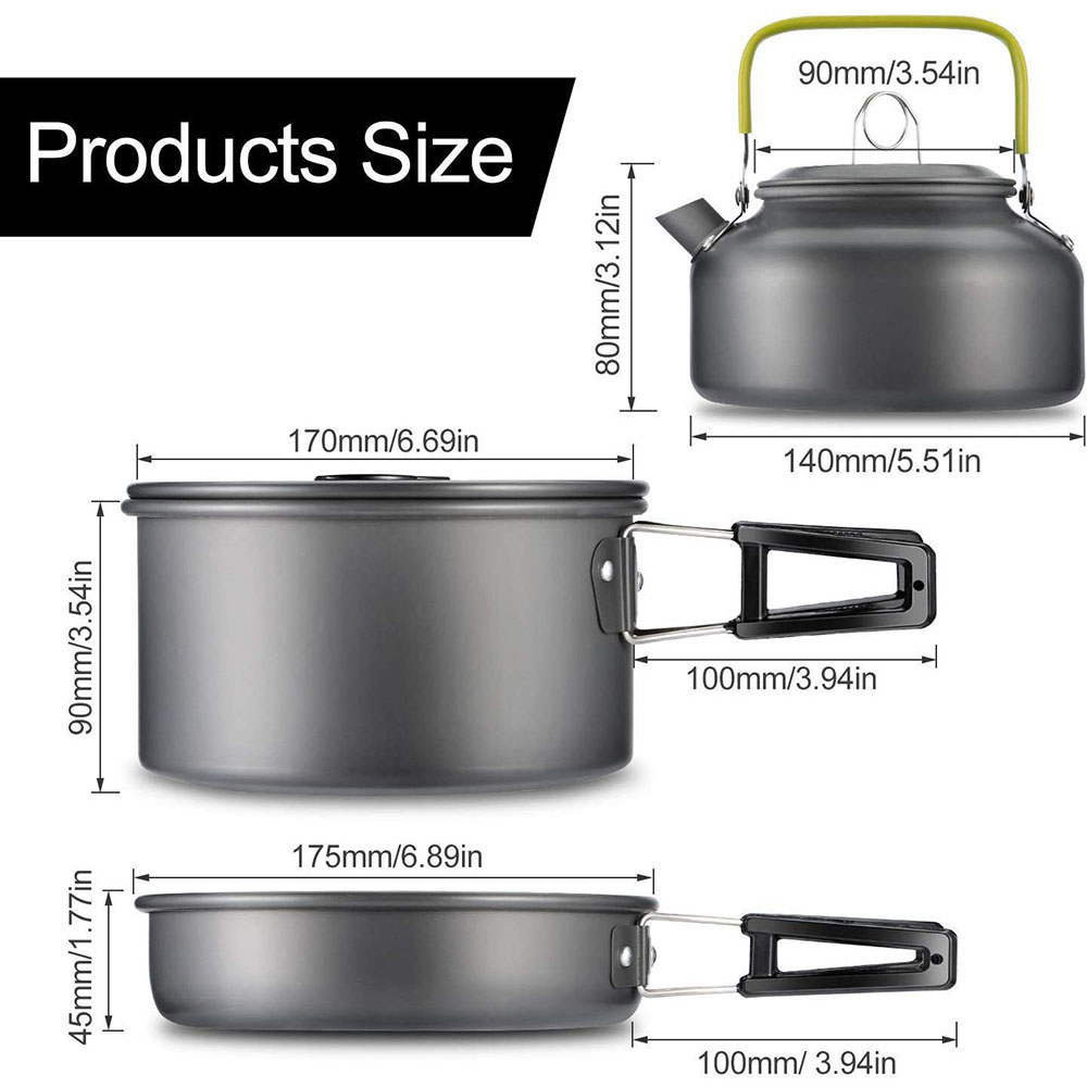 Outdoor kookgereiset voor kamp - Camping Cooking Set Compact recensie en prijs