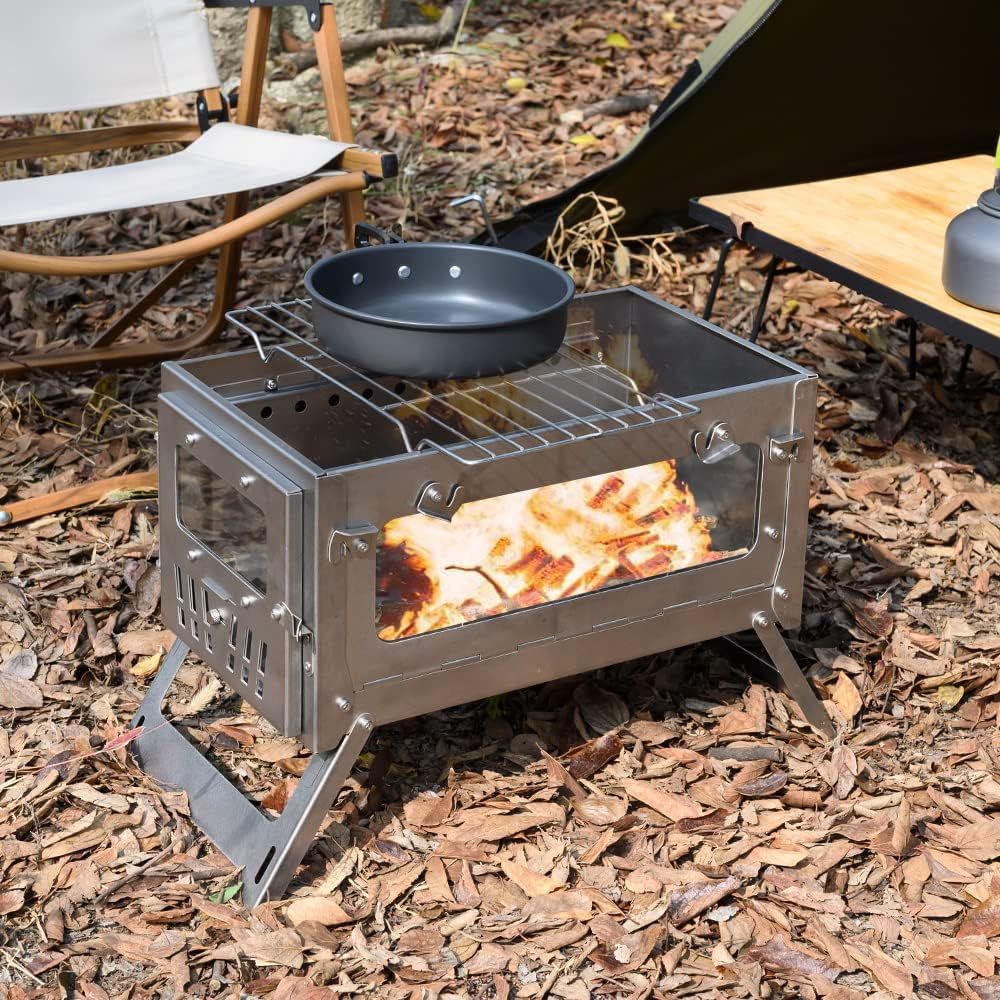 Draagbare tentkachel van roest - Camping Cooking Cast Iron recensie en prijs
