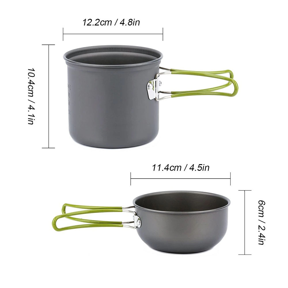 Campingpannenset met fornuis O - Camping Cooking Accessories Set recensie en prijs